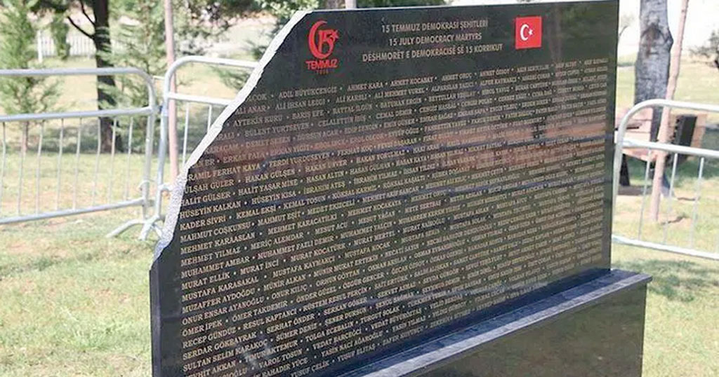 Tiran’daki 15 Temmuz Şehitler Anıtı’na saldırı