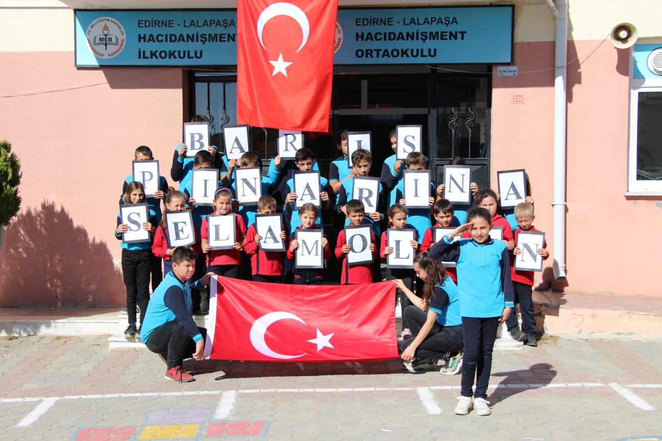Köy okulundan Mehmetçiğe “Bayrak” şiiriyle destek