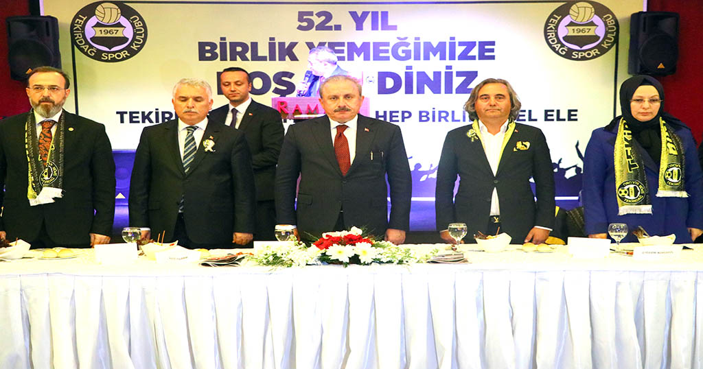 TBMM Başkanı Şentop, Tekirdağspor 52. Yıl Birlik yemeğine katıldı