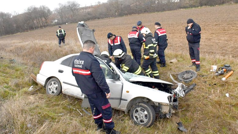 Tekirdağ’da trafik kazası: 1 ölü, 4 yaralı