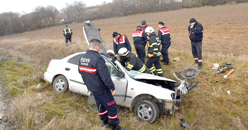Tekirdağ’da trafik kazası: 1 ölü, 4 yaralı
