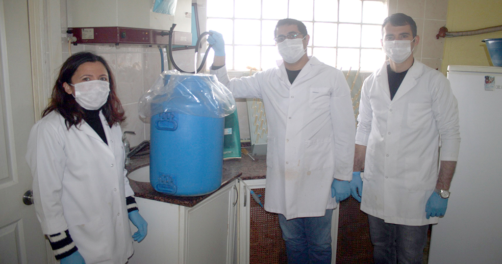 Keşan’da dezenfektan üretimi için saf su hazırlanıyor