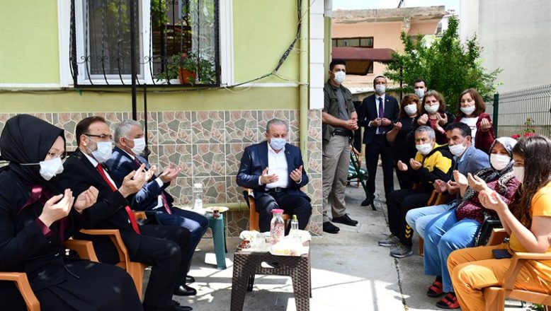 TBMM Başkanı Şentop Tekirdağ’da şehit ailelerini ziyaret etti