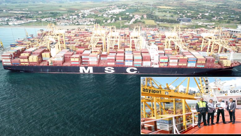 Dev konteyner gemisi ‘MSC Oscar’, Tekirdağ’a geldi