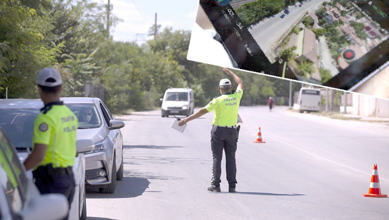 Trafik ekiplerinden “drone” destekli kontrol