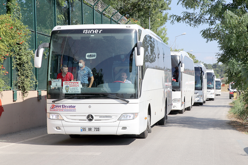 Samsun’da yakalanan 173 düzensiz göçmen Edirne’ye getirildi