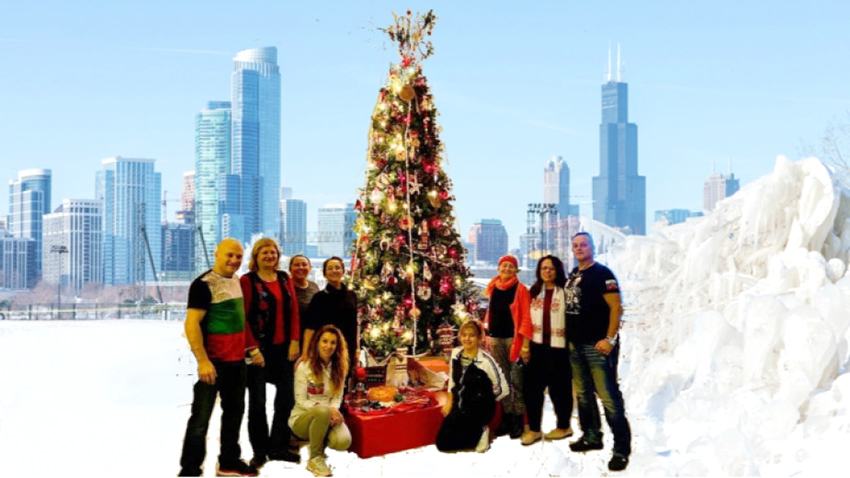 Chicago’da, Bulgar Noel ağacı dikkatleri üzerinde topluyor