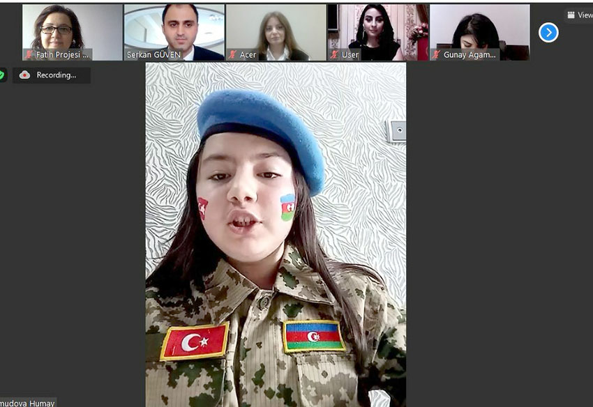 Türk ve Azerbaycanlı öğrenciler çevrim içi etkinlikte buluştu