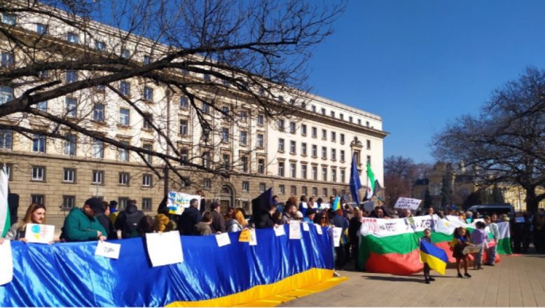 Bulgarlar, Ukrayna’daki savaş eylemlerini protesto etti