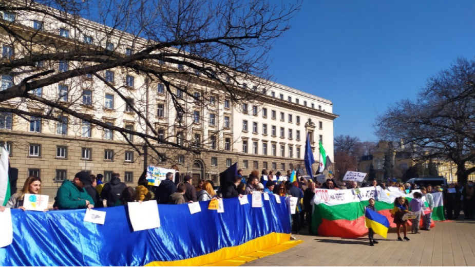 Bulgarlar, Ukrayna’daki savaş eylemlerini protesto etti