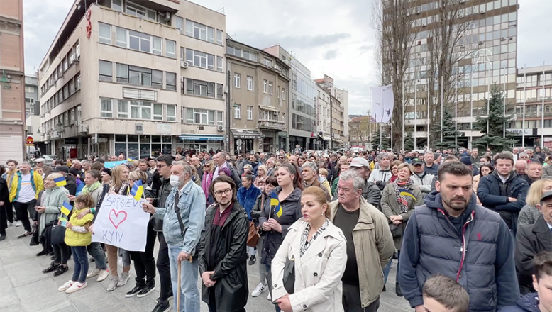 Saraybosna’dan Ukrayna’ya destek eylemi