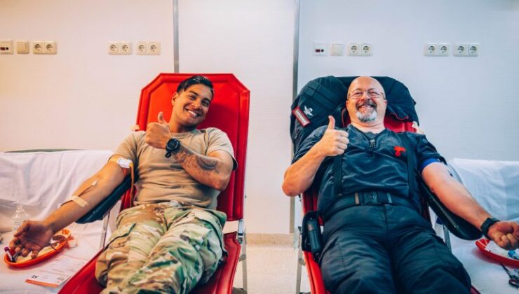 KFOR askerleri Kosova halkına destek için kan bağışladı