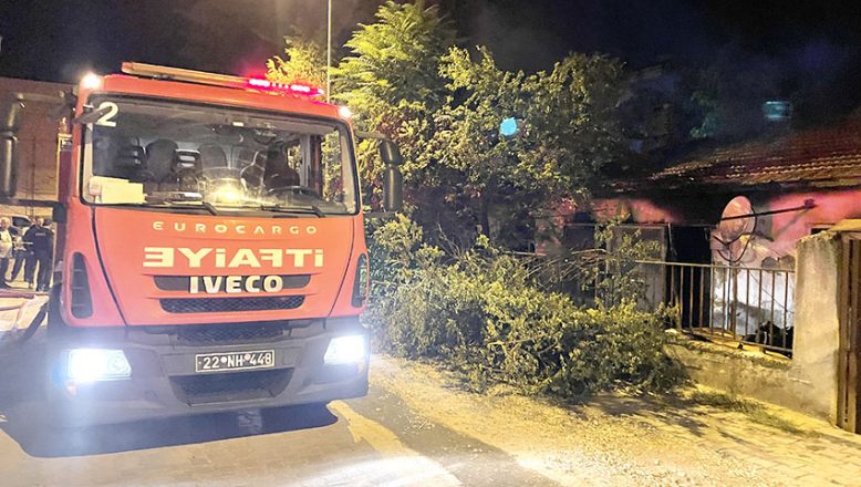 Edirne’de evde çıkan yangın hasara neden oldu