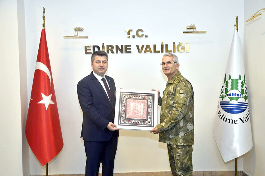 1. Ordu Komutanı Orgeneral Sivri, Edirne Valisi Kırbıyık’ı ziyaret etti