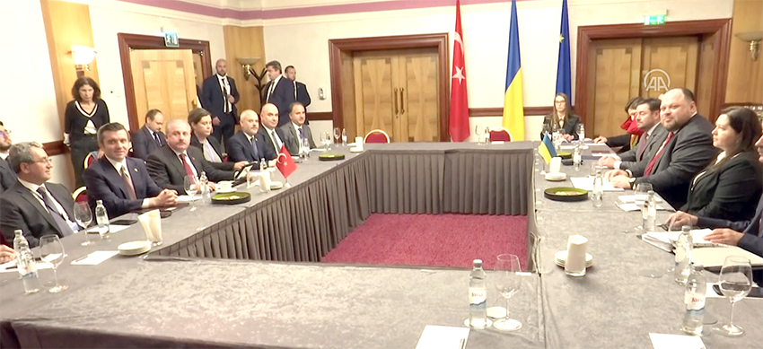 TBMM Başkanı Şentop, Ukraynalı mevkidaşı Stefanchuk ile bir araya geldi