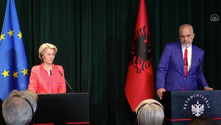Arnavutluk Başbakanı Rama ve AB Komisyonu Başkanı von der Leyen görüştü