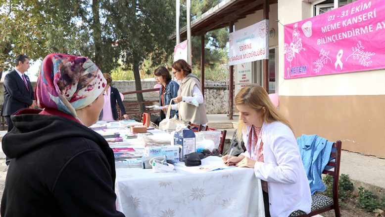 Köy sakini kadınlara meme kanseri taraması yapıldı
