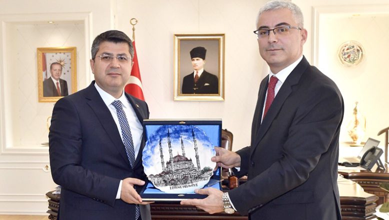 Kuzey Makedonya İstanbul Başkonsolosu Ago, Edirne Valisi Kırbıyık’ı ziyaret etti