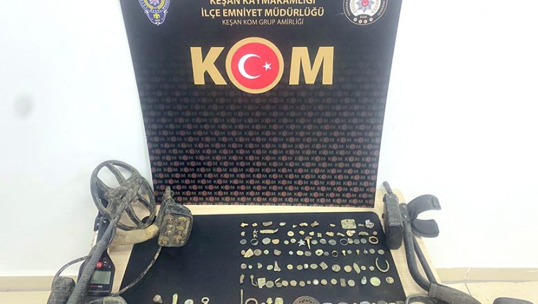 Edirne’de tarihi eser kaçakçılığı operasyonunda 3 zanlı yakalandı