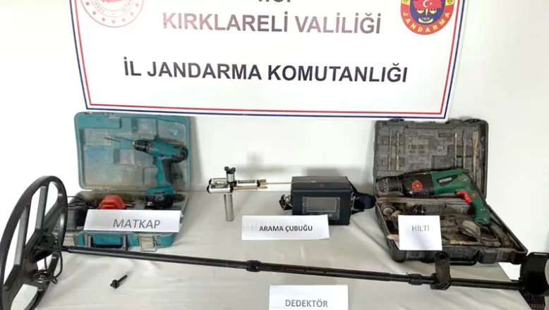 Kırklareli’nde kaçak kazı yaptığı iddiasıyla 6 şüpheli yakalandı