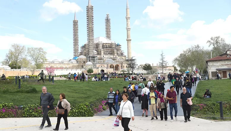 Bayram tatilinde Edirne’ye gelenler, kültürel alanlarda yoğunluk oluşturdu