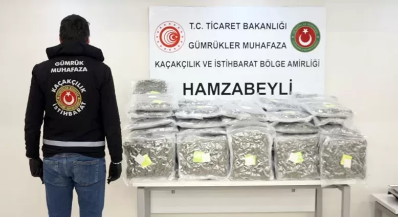 Hamzabeyli Gümrük Kapısı’nda 60,8 kilogram uyuşturucu ele geçirildi