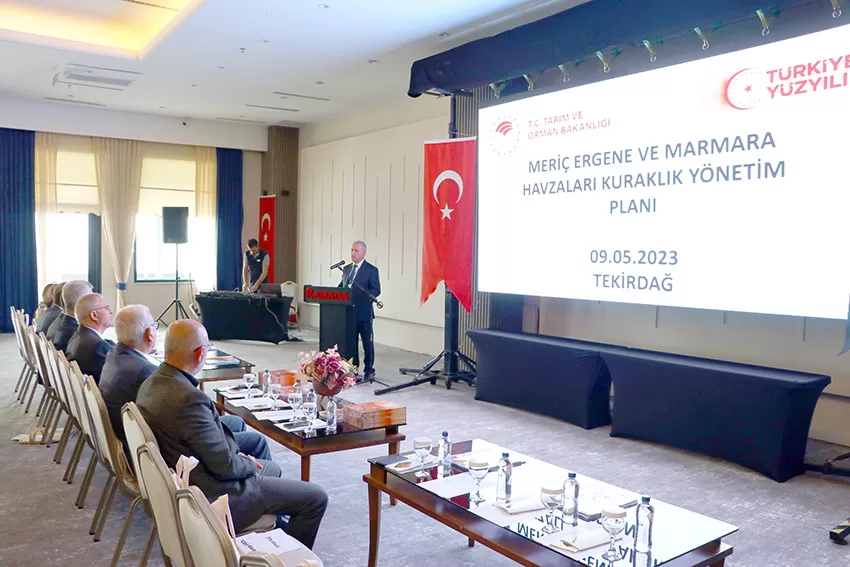 Tekirdağ’da Meriç Ergene ve Marmara Havzaları Kuraklık Yönetim Planı toplantısı yapıldı