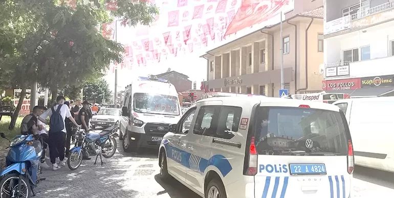 Edirne’de yolun karşısına geçerken motosikletin çarptığı çocuk yaralandı