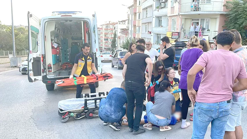 Edirne’de otomobilin çarptığı bisikletli çocuk yaralandı