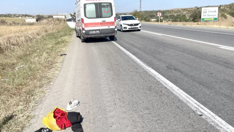 Edirne’de otomobilin çarptığı yaya hayatını kaybetti