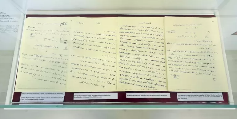 Trakya Paşaeli Müdafaa-i Hukuk Cemiyeti ile I. Kolordu’ya ait belgeler Lozan Müzesinde sergileniyor