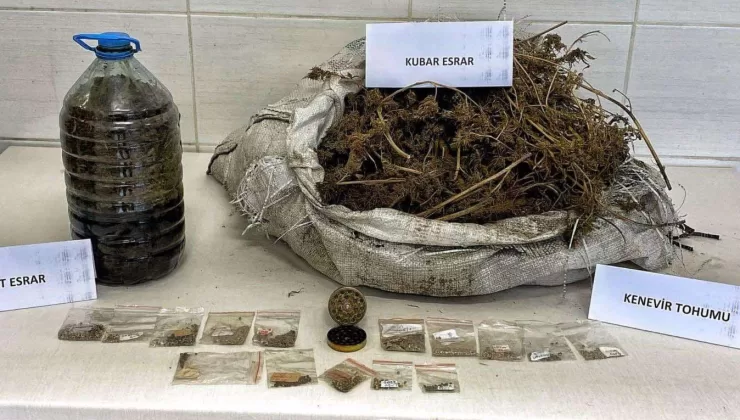 Tekirdağ’da bağ evinde 3 kilo 700 gram esrar ele geçirildi