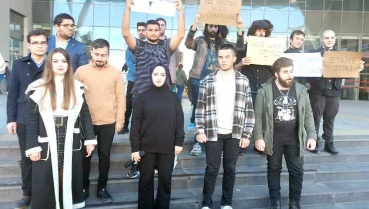 Üniversiteliler ETUS ücretlerini protesto etti