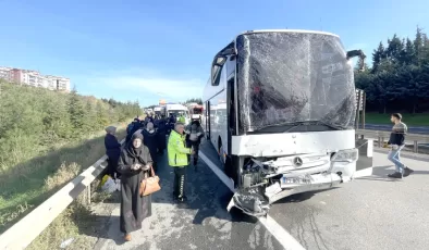 Kocaeli’de TIR ile yolcu otobüsünün karıştığı kazada 6 kişi yaralandı