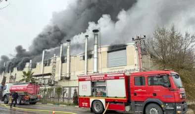 Bursa’da tekstil fabrikasında çıkan yangına müdahale ediliyor