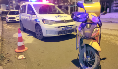 Devrilen motosikletin sürücüsü yaralandı