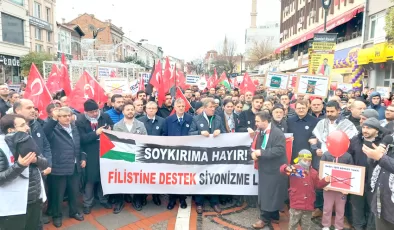 Edirne’de Özgür Filistin Yürüyüşü düzenlendi