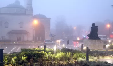 Edirne’de yoğun sis etkili oldu