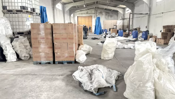 Kırklareli’nde 18 ton sahte temizlik malzemesi ele geçirildi