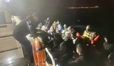 Çanakkale’nin Ayvacık ilçesi açıklarında 38 düzensiz göçmen yakalandı