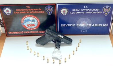 Edirne’de 7 ruhsatsız tabanca ele geçirildi