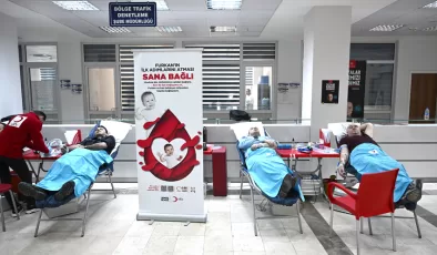 Edirne’de emniyet personeli kan bağışında bulundu