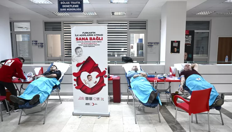 Edirne’de emniyet personeli kan bağışında bulundu