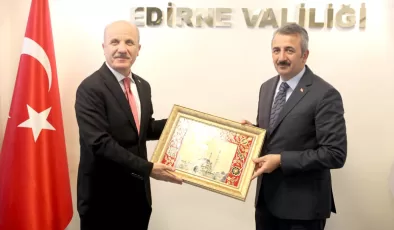YÖK Başkanı Özvar, Edirne Valisi Sezer’i ziyaret etti