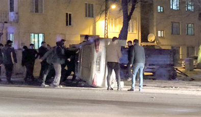 Bursa’da takla atan otomobil sürücüsü yaralandı