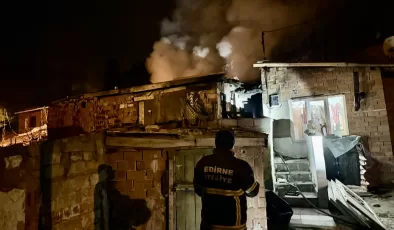 Edirne’de bir evde çıkan yangın söndürüldü