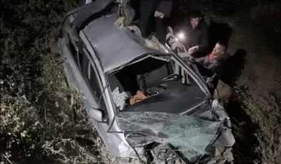 Çanakkale’de kontrolden çıkıp devrilen otomobilin sürücüsü hayatını kaybetti