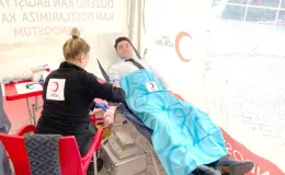 İl Göç İdaresi Müdürlüğü personeli kan bağışında bulundu