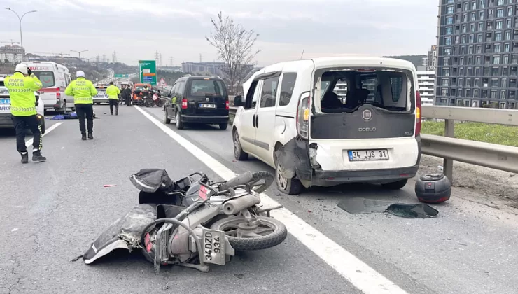 İstanbul’da otoyoldaki trafik kazasında motosiklet sürücüsü hayatını kaybetti