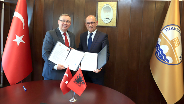 Trakya ve Tiran Üniversiteleri arasında ikili iş birliği anlaşması